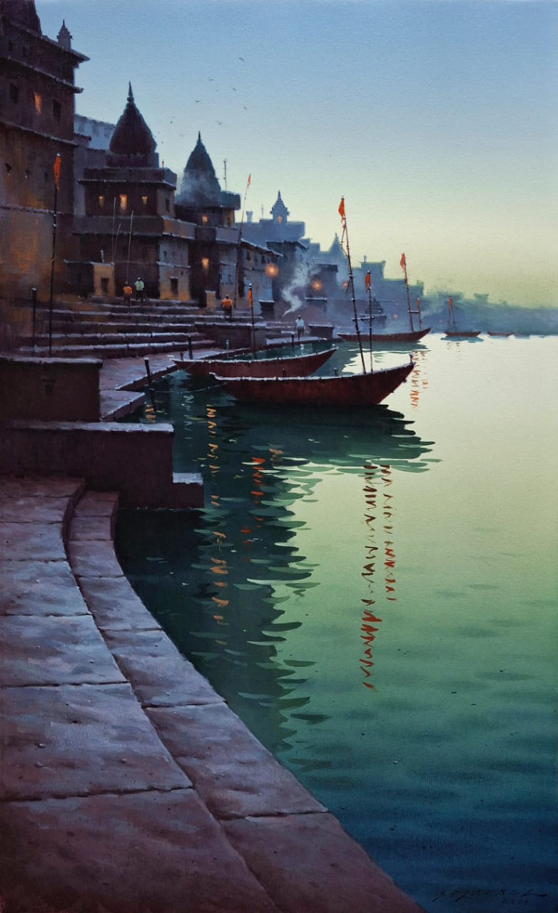 Quiet Dawn along the Ganges