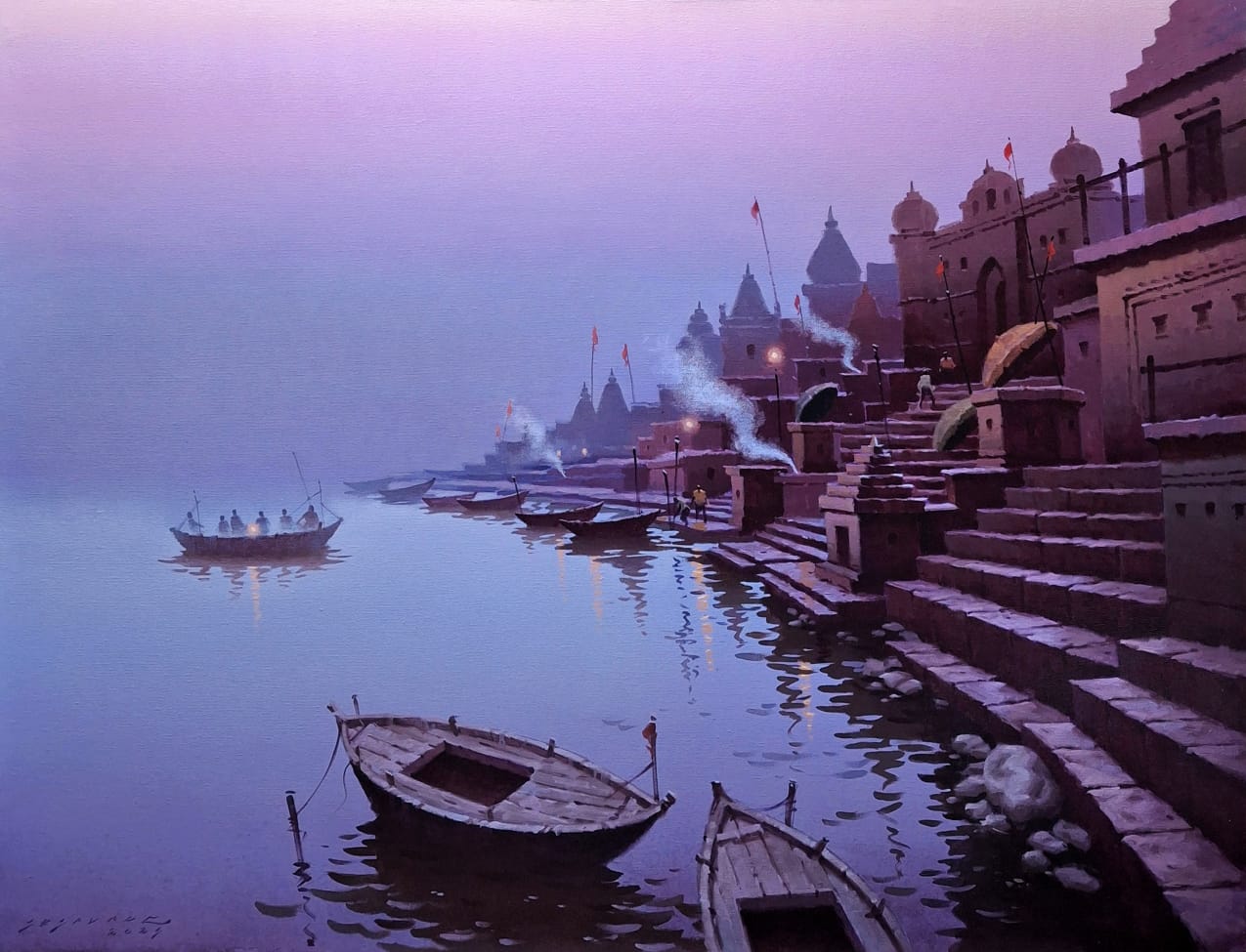 Mystic Twilight at the Riverbank