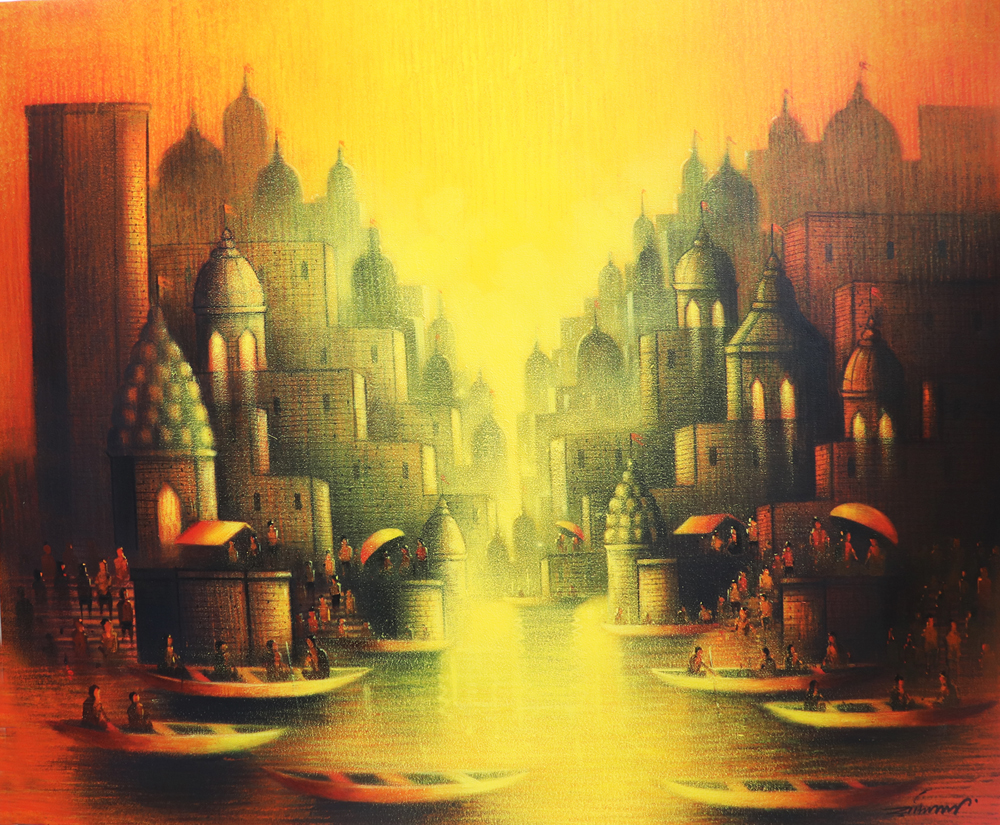 Ganges in the golden Light